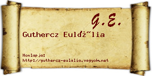 Guthercz Eulália névjegykártya